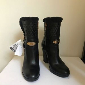 NWT genuine fur winter heeled boots Michael Kors